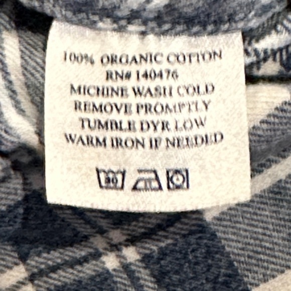 Faherty Blue and White Plaid Button Down Shirt​​ - Picture 7 of 7